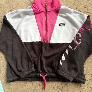 Justice Kids Pink and Black sweatshirt